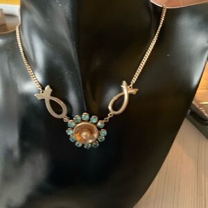 Elegant Gold and Turquoise Necklace